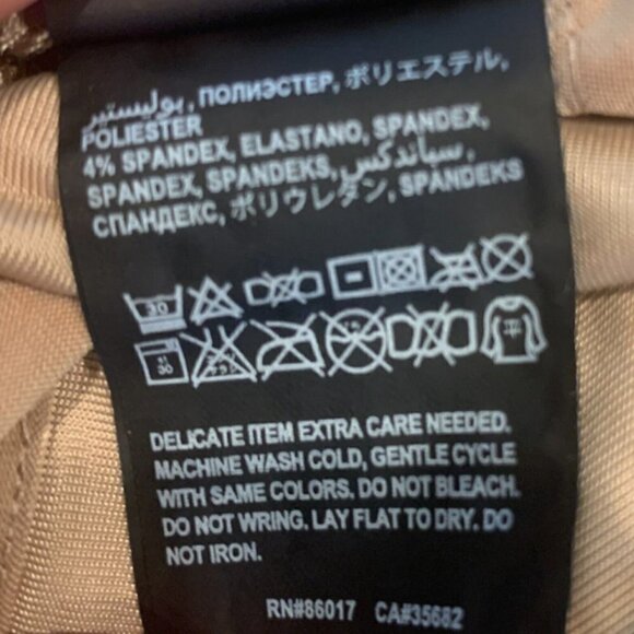 BEBE Frosty Zig-Zag Sequin Sleeveless Flare Party Dress Sz S Gold #167D - Picture 12 of 14